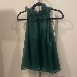 New York & Company Teal Sleeveless Top